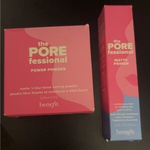 Benefit POREfessional Matte Primer and Power Powder Set - Pink